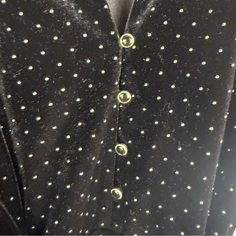 ZARA Velvet & Gold Studded Dress
- Size:M  with gold metal grommets - Picture 8 of 12